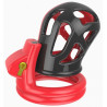 Generique Cage de chasteté Joker 7.5 x 3cm Rouge-Noir